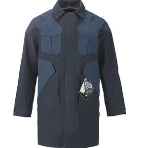 NEW Rare Burton x Thirteen Junkers Coat! Medium Blue Trench Style Gore Tex Shell